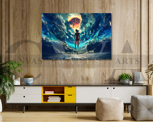 Goku Earth Greatest Defender Canvas Wall Art