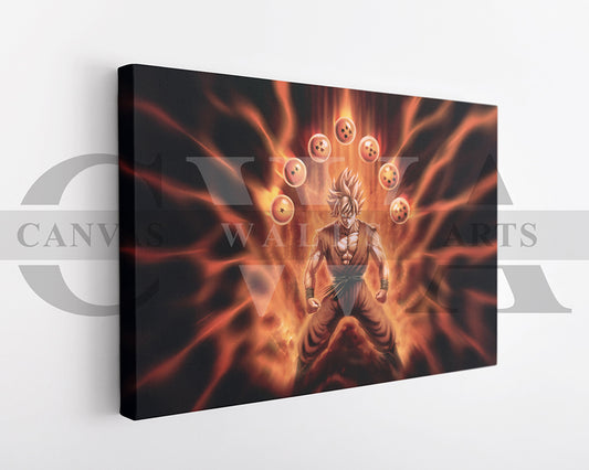 Goku Stronger Than Yesterday Canvas Wall Art