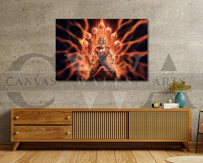 Goku Stronger Than Yesterday Canvas Wall Art