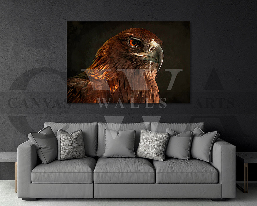 Golden Eagle Canvas Wall Art Bird Poster Print