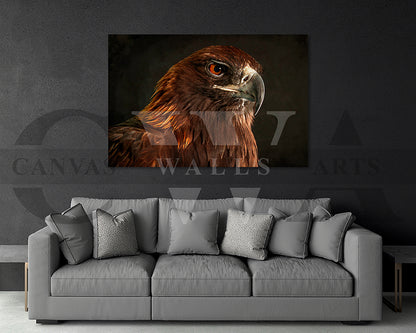Golden Eagle Canvas Wall Art Bird Poster Print