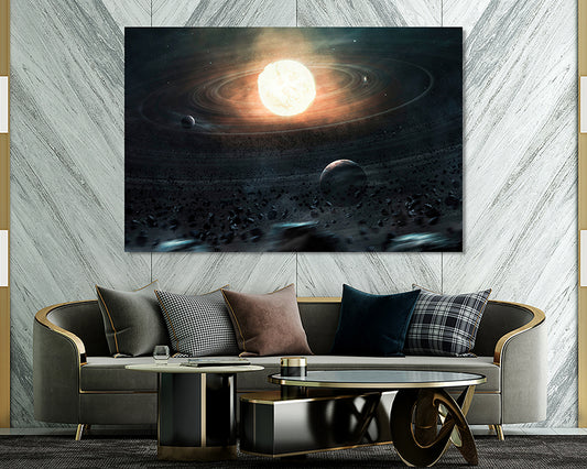 Gossamer Ring Canvas Wall Art Galaxy Art Print