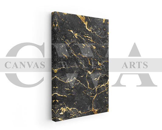 Gray and Gold Marble Canvas Wall Art