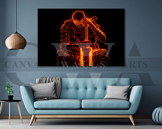 Guts Manga Berserk Canvas Wall Art