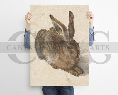 Hares by Albrecht Durer Painting Canvas Wall Art