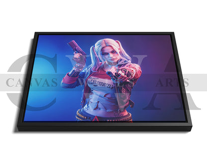Harley Quinn Resolute Stand Canvas Wall Art
