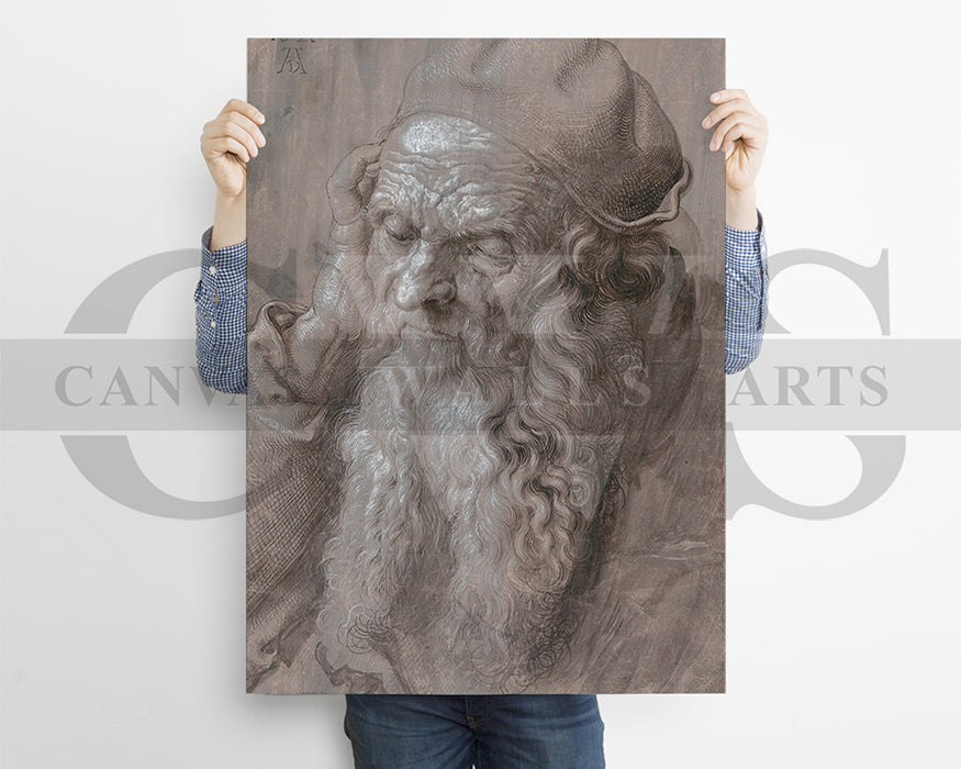Head of an Old Man 1521 by Albrecht Durer Painting Canvas Wall Art