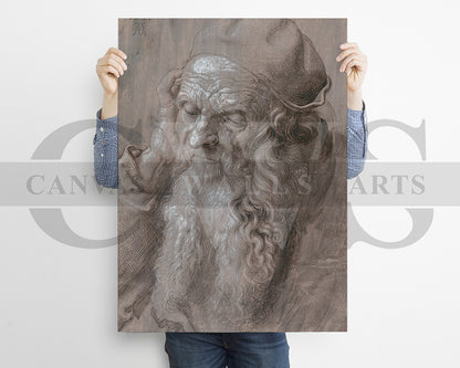 Head of an Old Man 1521 by Albrecht Durer Painting Canvas Wall Art