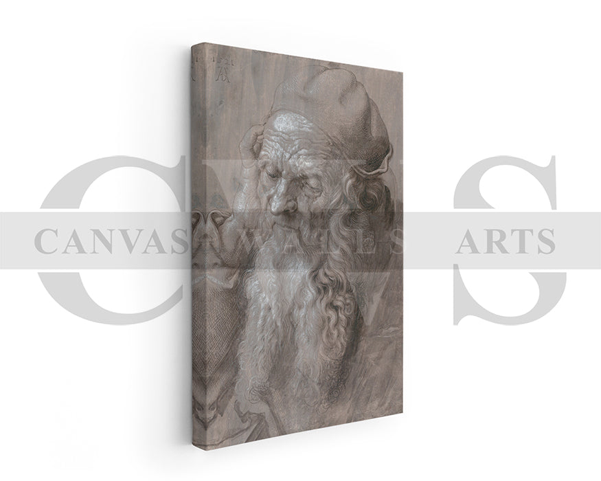 Head of an Old Man 1521 by Albrecht Durer Painting Canvas Wall Art