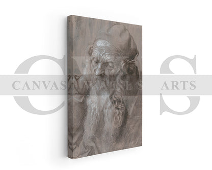 Head of an Old Man 1521 by Albrecht Durer Painting Canvas Wall Art