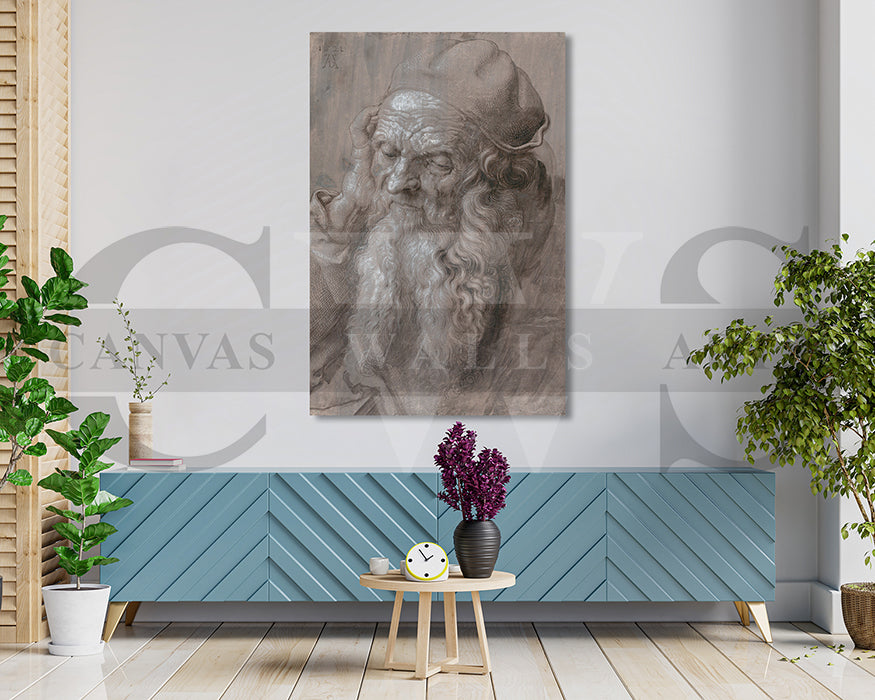 Head of an Old Man 1521 by Albrecht Durer Painting Canvas Wall Art