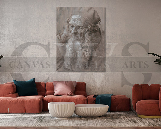 Head of an Old Man 1521 by Albrecht Durer Painting Canvas Wall Art