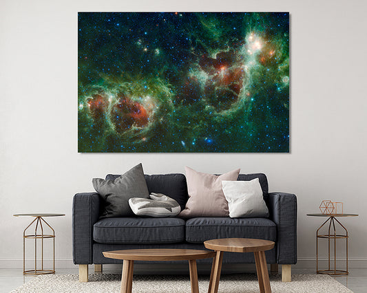 Heart and Soul Nebula Canvas Wall Art Galaxy Wall Decor