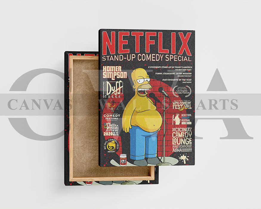Homer Netflix Stand-up Comedy Canvas Wall Art