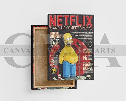 Homer Netflix Stand-up Comedy Canvas Wall Art