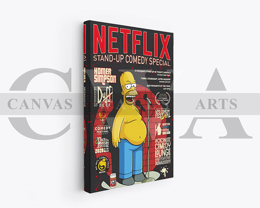 Homer Netflix Stand-up Comedy Canvas Wall Art
