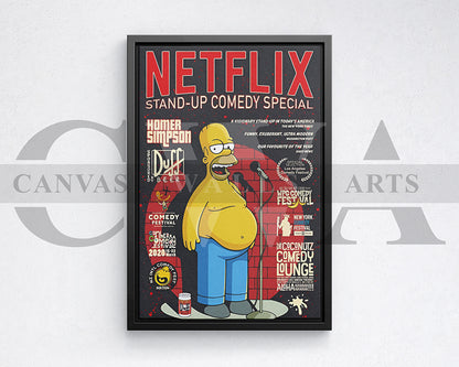 Homer Netflix Stand-up Comedy Canvas Wall Art