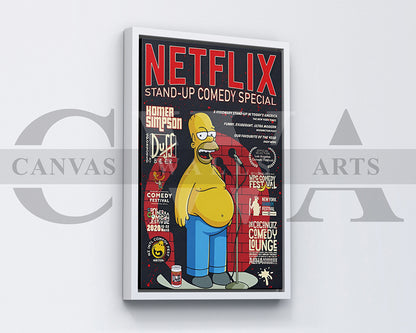 Homer Netflix Stand-up Comedy Canvas Wall Art