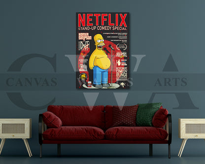 Homer Netflix Stand-up Comedy Canvas Wall Art
