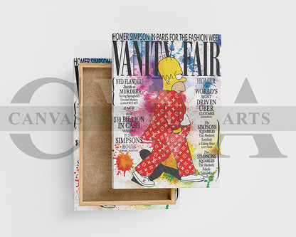 Homer Simpson Fashion Week Canvas Print