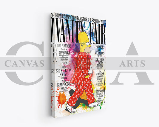 Homer Simpson Fashion Week Canvas Print