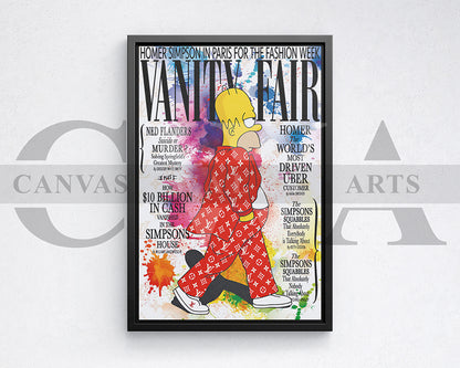 Homer Simpson Fashion Week Canvas Print