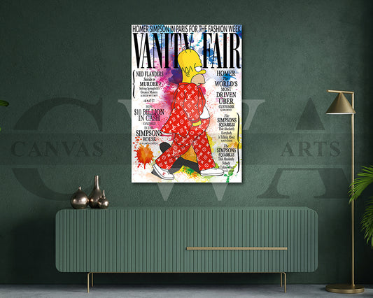 Homer Simpson Fashion Week Canvas Print