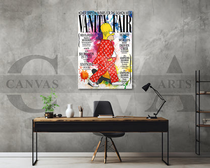 Homer Simpson Fashion Week Canvas Print