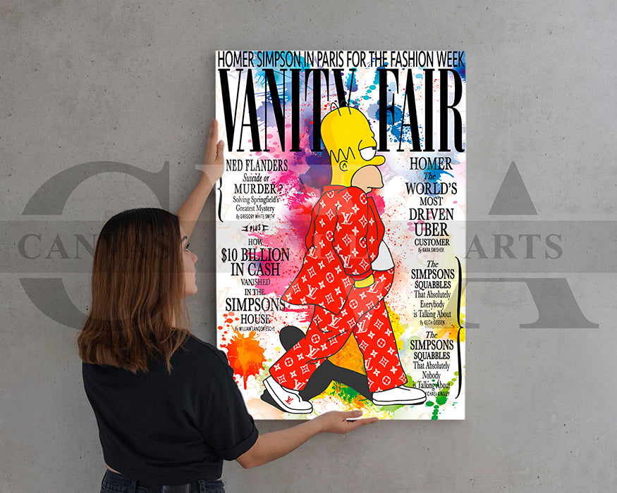 Homer Simpson Fashion Week Canvas Print