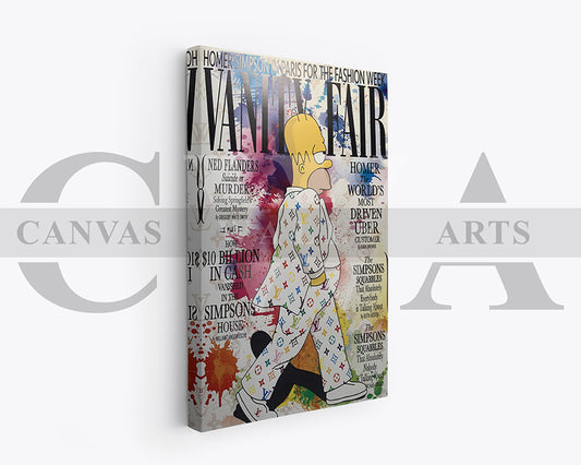 Homer Simpson Fashion Week Canvas Wall Decor