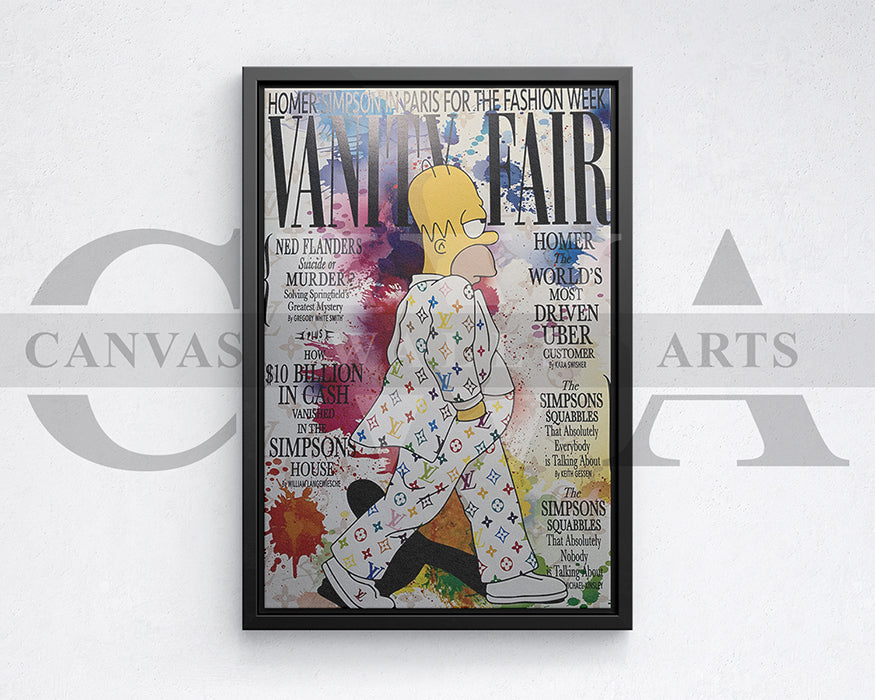 Homer Simpson Fashion Week Canvas Wall Decor