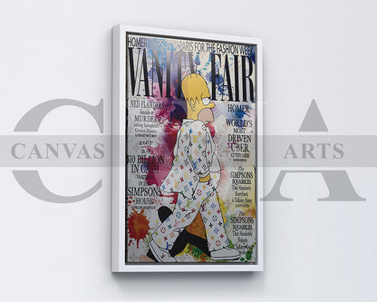 Homer Simpson Fashion Week Canvas Wall Decor