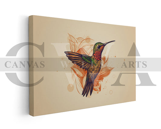 Hummingbirds Canvas Wall Art Bird Poster Print