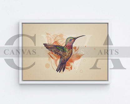 Hummingbirds Canvas Wall Art Bird Poster Print