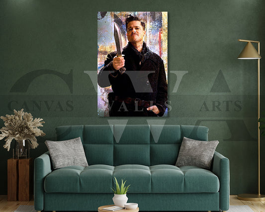 Inglourious Basterds Canvas Wall Art Abstract Movie Poster Print