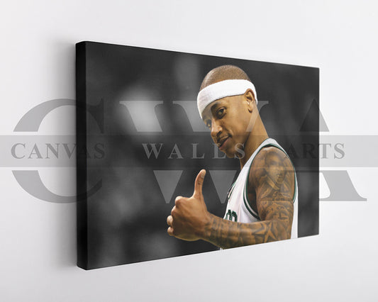 Isaiah Thomas Black & White Canvas Art Basketball Canvas Wall Art