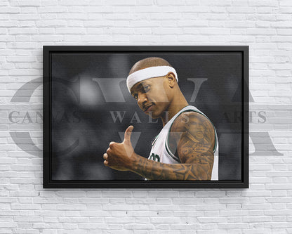 Isaiah Thomas Black & White Canvas Art Basketball Canvas Wall Art