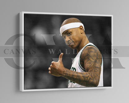 Isaiah Thomas Black & White Canvas Art Basketball Canvas Wall Art
