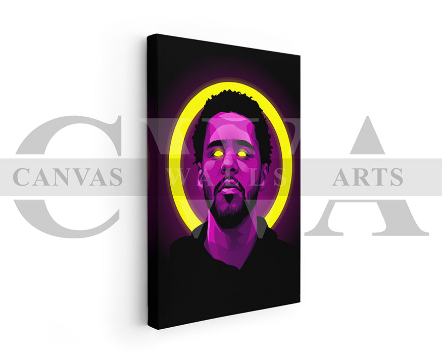 J Cole American Rapper Canvas Wall Art
