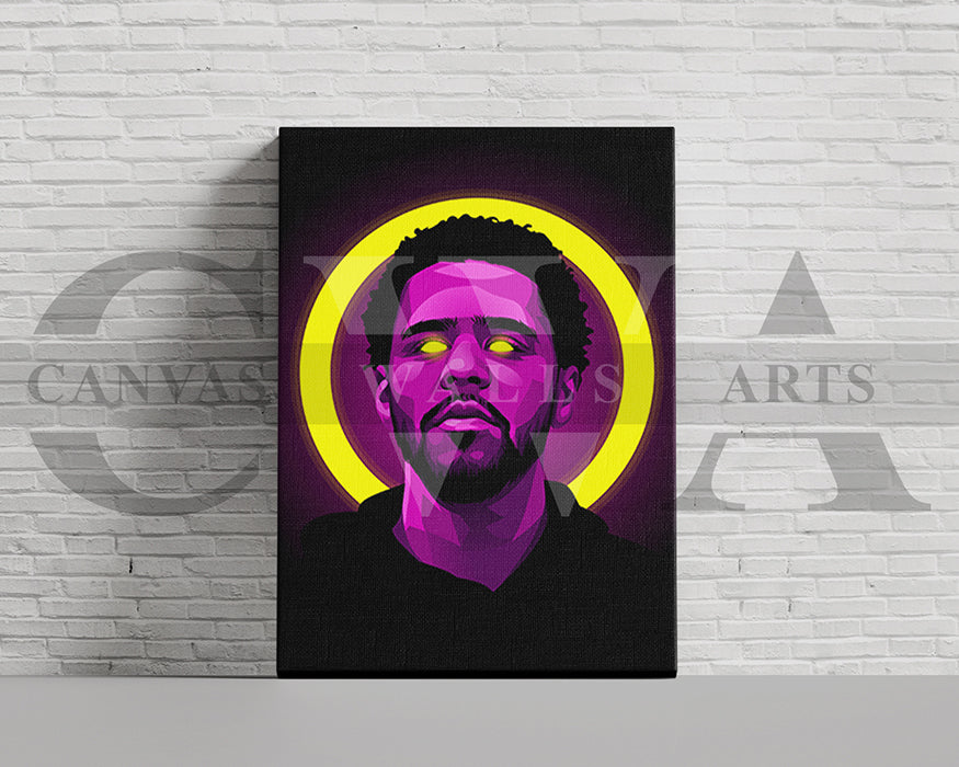 J Cole American Rapper Canvas Wall Art