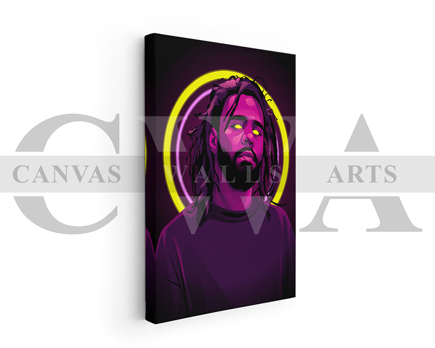 J Cole Canvas Wall Art