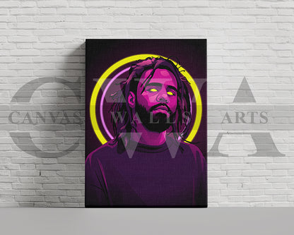 J Cole Canvas Wall Art