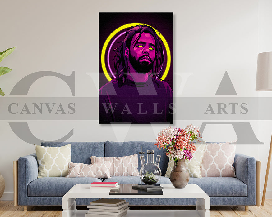 J Cole Canvas Wall Art