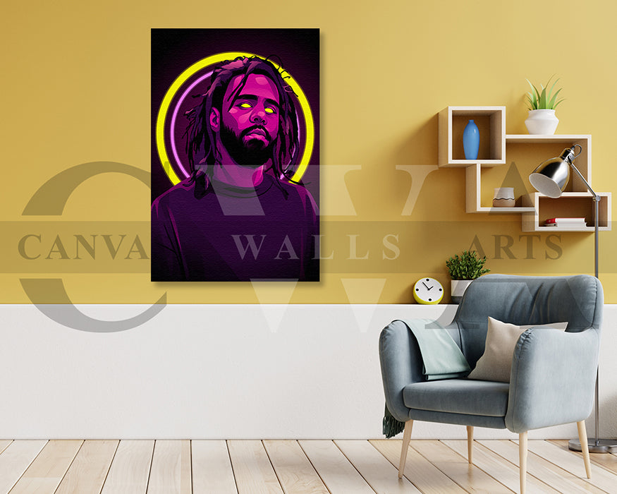 J Cole Canvas Wall Art