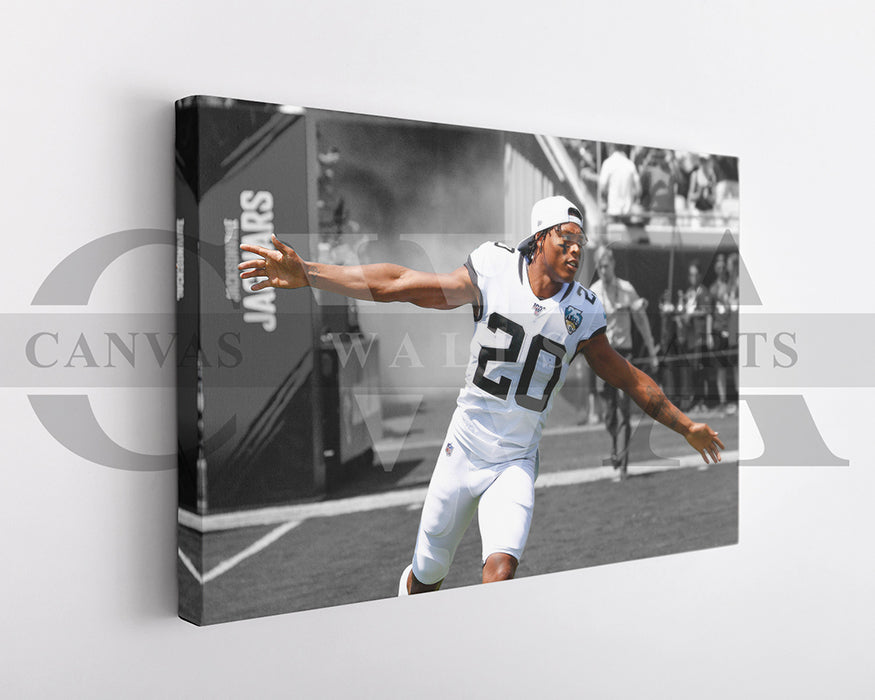 Jalen Ramsey Black & White Canvas Art American Football Canvas Wall Art