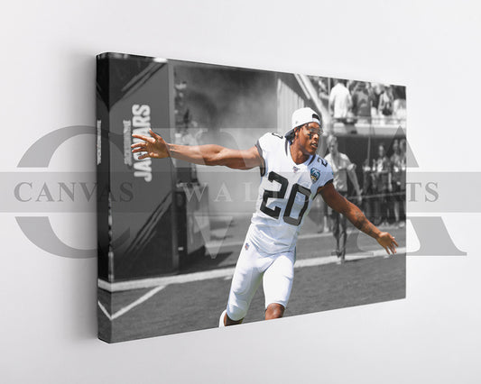 Jalen Ramsey Black & White Canvas Art American Football Canvas Wall Art