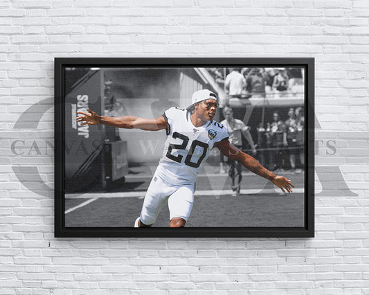 Jalen Ramsey Black & White Canvas Art American Football Canvas Wall Art