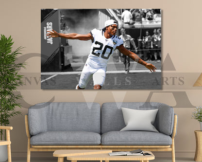 Jalen Ramsey Black & White Canvas Art American Football Canvas Wall Art