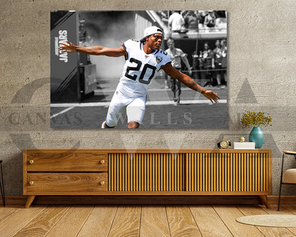 Jalen Ramsey Black & White Canvas Art American Football Canvas Wall Art