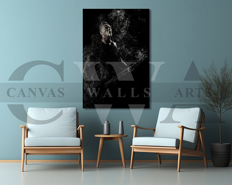 James Hetfield Canvas Wall Art Abstract Music Poster